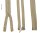 Zipper 50cm, divisible - unhookable in beige, plastic