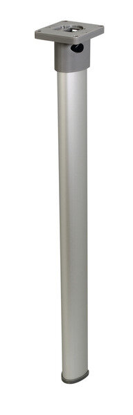 Articulated table foot matt silver, top joint, 675mm