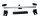 Glissière table Stilo argent, 950mm