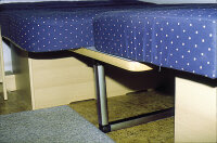 Pied de table pliante argent - hauteur 740 mm charnière centrale