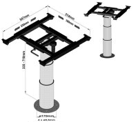 Einsäulen-Liftgestell - Verschiebung X = 180 mm...