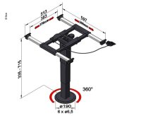 Einsäulenhubtisch Liftgestell -...