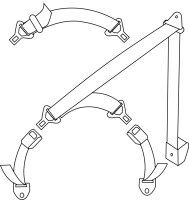 Three-point special automatic seatbelt