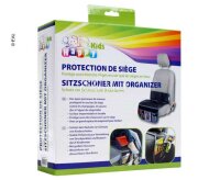 Seat cover with organizer, black