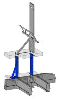 Intermediate shelf structure - height 130 - 180 mm