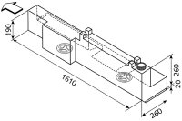 Water tank 59 l right - EV 1410