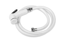 Ensemble de douche blanc avec levier de verrouillage, 150 cm