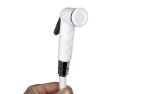 Ensemble de douche blanc avec levier de verrouillage, 150 cm