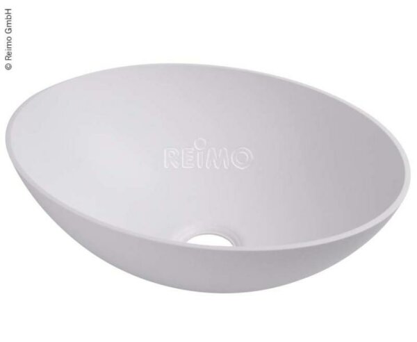 Lavabo ovale blanc, dimensions : 400x290 mm, H135 mm