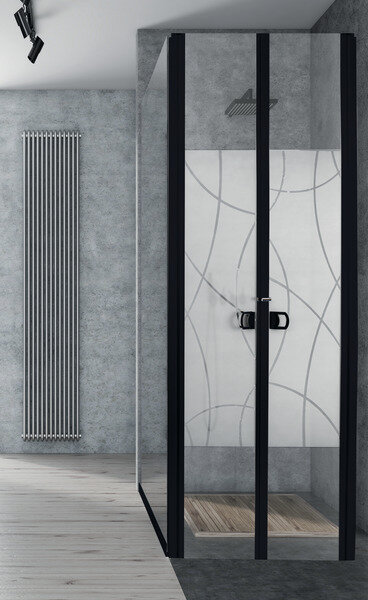 Shower door 2 wings PMMA, 650x1800mm