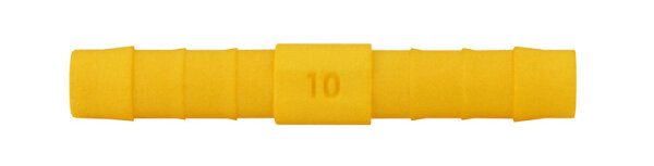 Raccord droit pour tuyau 10mm 2pcs blanc jaune