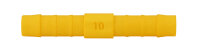 Straight connector for 10mm hose 2pcs white yellow