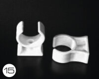 Pipe clamps for 28 mm sewage pipe system