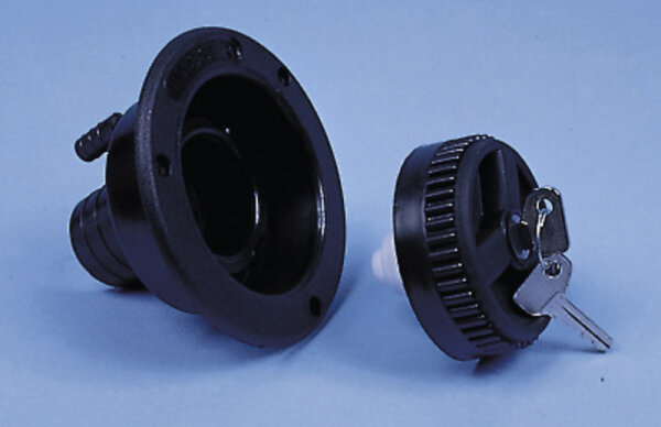 Filler neck short, black