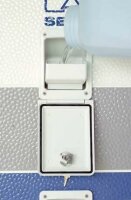 Filler neck with lockable flap