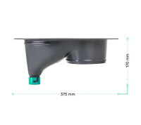 Partition toilet insert - gray