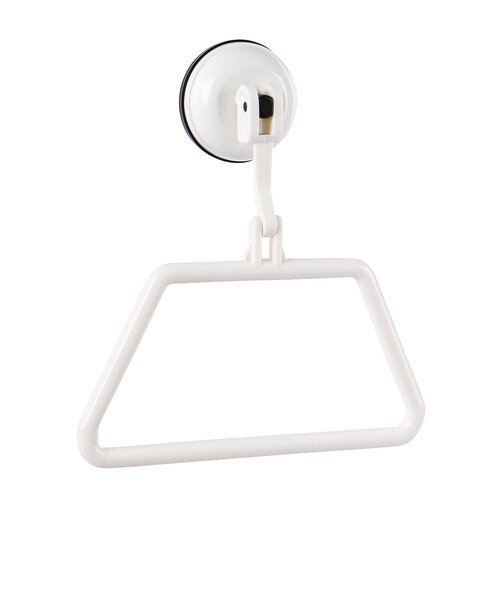 Porte-serviettes avec ventouse, blanc, jusquà 2kg