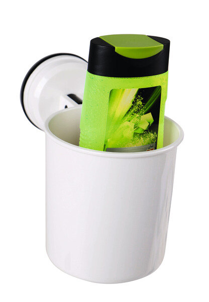 Cup with suction cup, white, up to 4kg