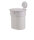 Waste bin with suction cup, white, up to 3kg, Push-Button