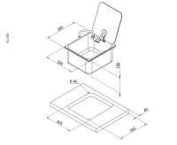 Evier avec couvercle en verre réfractaire et robinet