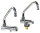 Single lever mixer for washbasins 350x320x180