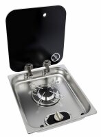 Edelstahl-Kocher mit Glas ASO - 1-flammig