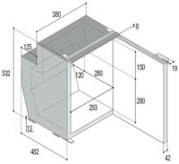 Kompressor-Kühlschrank C51i - 51 l - Grau