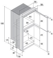 Kompressor-Kühlschrank CP150i CHR - 150 l - Schwarz