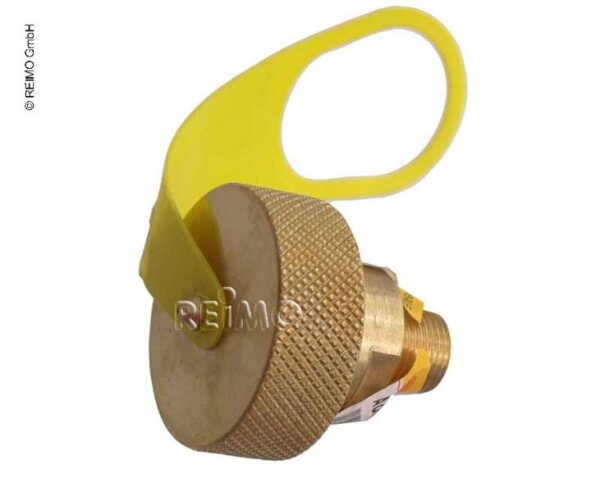 Gas tank connection piece for direct filling