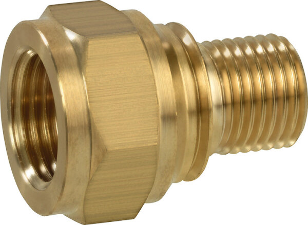 Connector - From 1/4" male left-hand thread to 5/8" female UNF