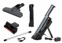 Akku-Staubsauger 230 V / 200 W mit USB - Silbergrau