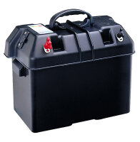 Battery box with external terminals