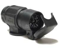 Short adapter 13-pin socket to 7-pin plug on trailer