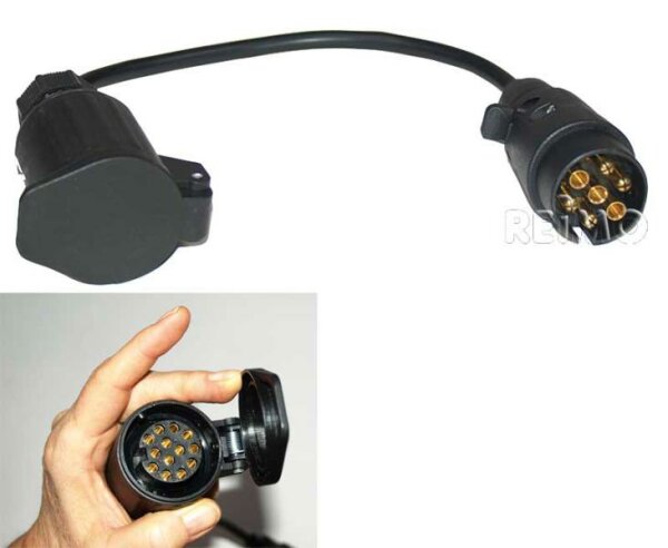 Câble adaptateur 30cm de la prise à 7 pôles à la prise à 13 pôles