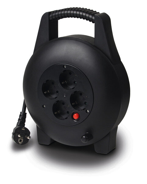 Carbest cable drum with 4 sockets, 7.5m cable