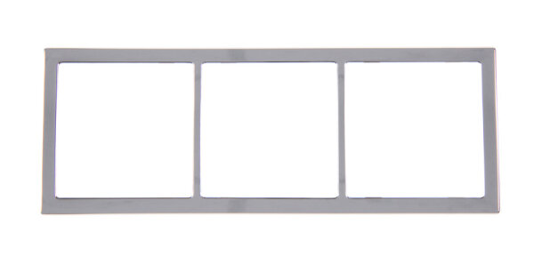 PiÃ©tement triple 62x168mm, argent chromÃ©