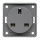 Berker socket outlet 230V light grey without frame /GBR