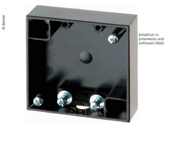 Berker surface mount housing flat, polar white