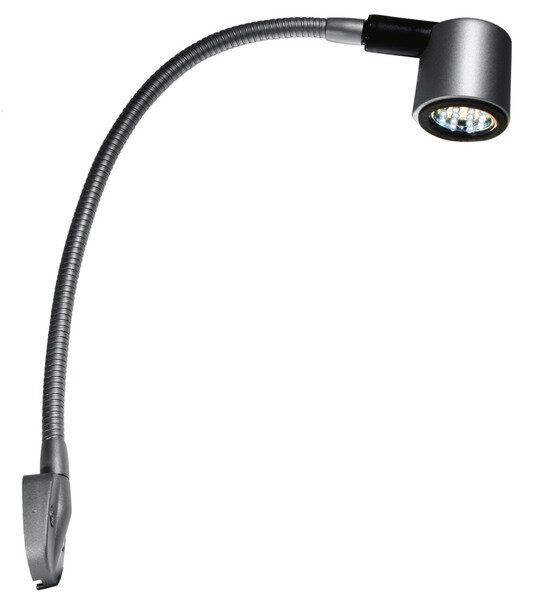 LED-Schwanenhalsleuchte - Mattsilber - 330 mm