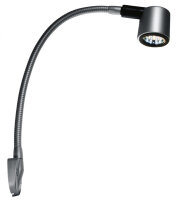 LED-Schwanenhalsleuchte - Mattsilber - 330 mm