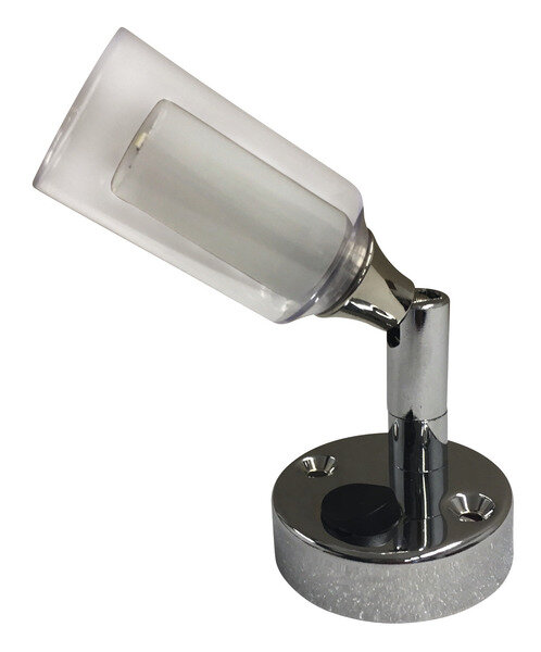 Reading lamp with double acrylic glass, swivel-mounted