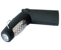 Torche LED, lampe de travail LED + batterie 18+5 LEDs Chargeur de batterie 230V