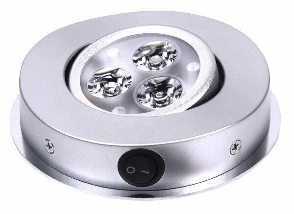 LED ceiling light, 3x1W, 80lm 3SMD, Ø105mm, H24mm