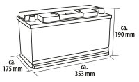 AGM-Batterie T100Ah - Batterie für T5 / T6 Vordersitz
