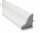 Solar panel aluminum mounting spoiler set - width up to 410 mm - White