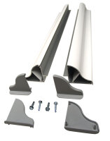 Solar panel aluminum mounting spoiler set - width up to...