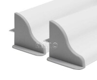 Solar panel aluminum mounting spoiler set - width up to 550 mm - White