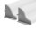 Solar panel aluminum mounting spoiler set - width up to 550 mm - White