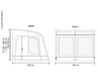 Aufblasbares Caravan Teilzelt E-Sport Air 325 XL