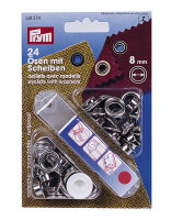 Eyelets and washers 8mm, 24 pieces